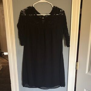 Elegant Black Lace Dress